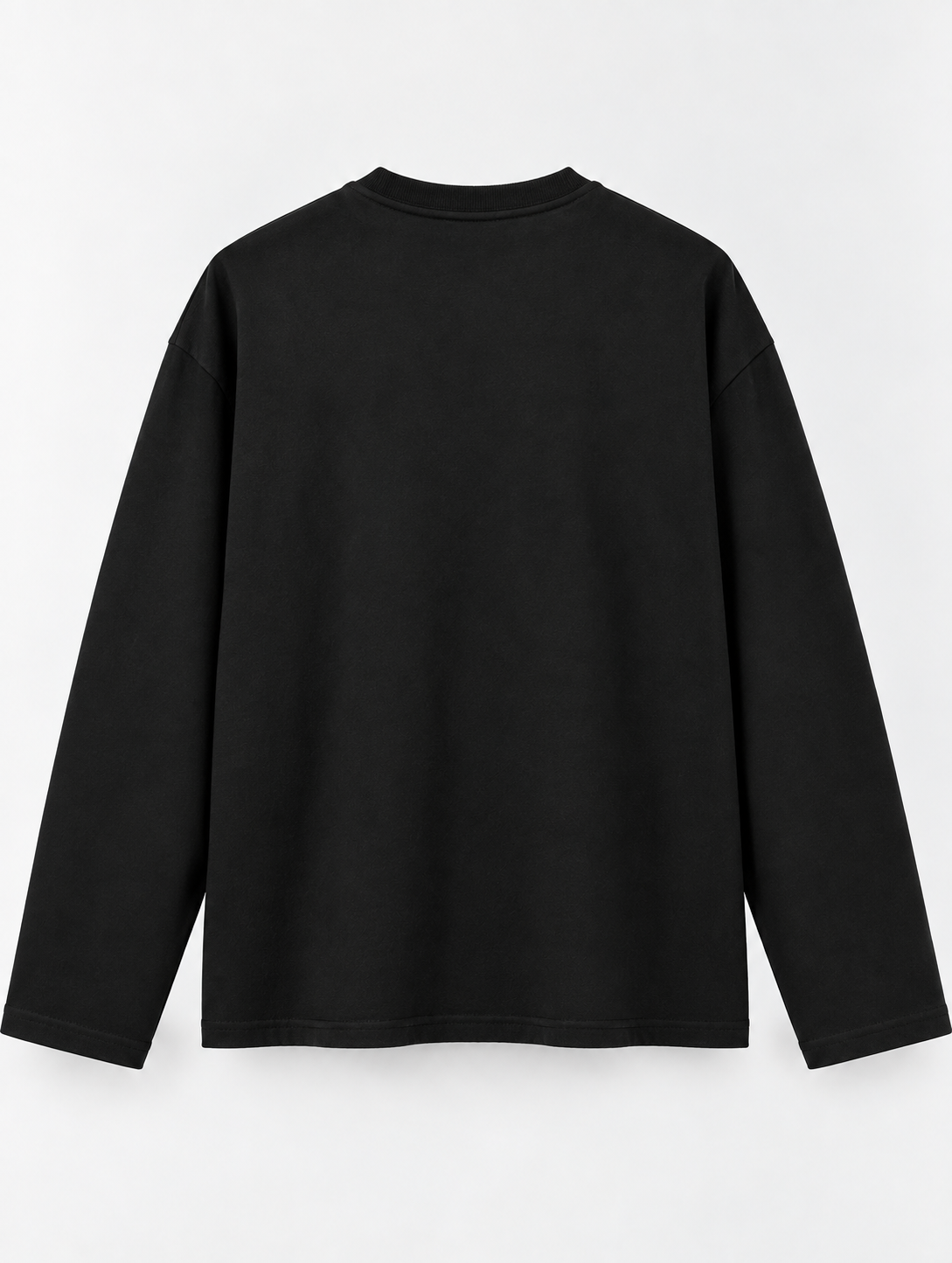 Electric Blue Graphic Oversized Full-Sleeve T-Shirt – Black