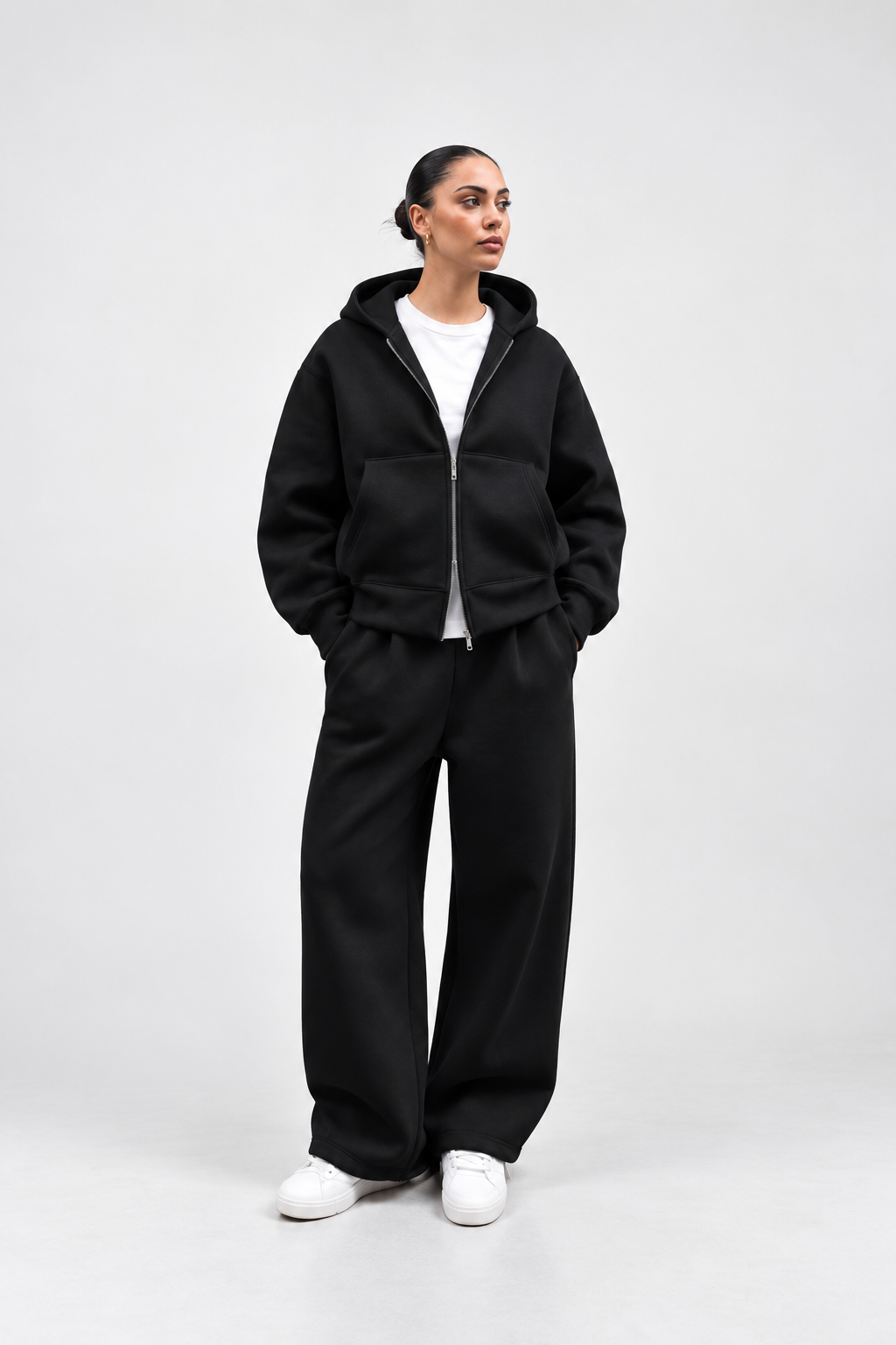 Tech Baggy Tracksuit – Black