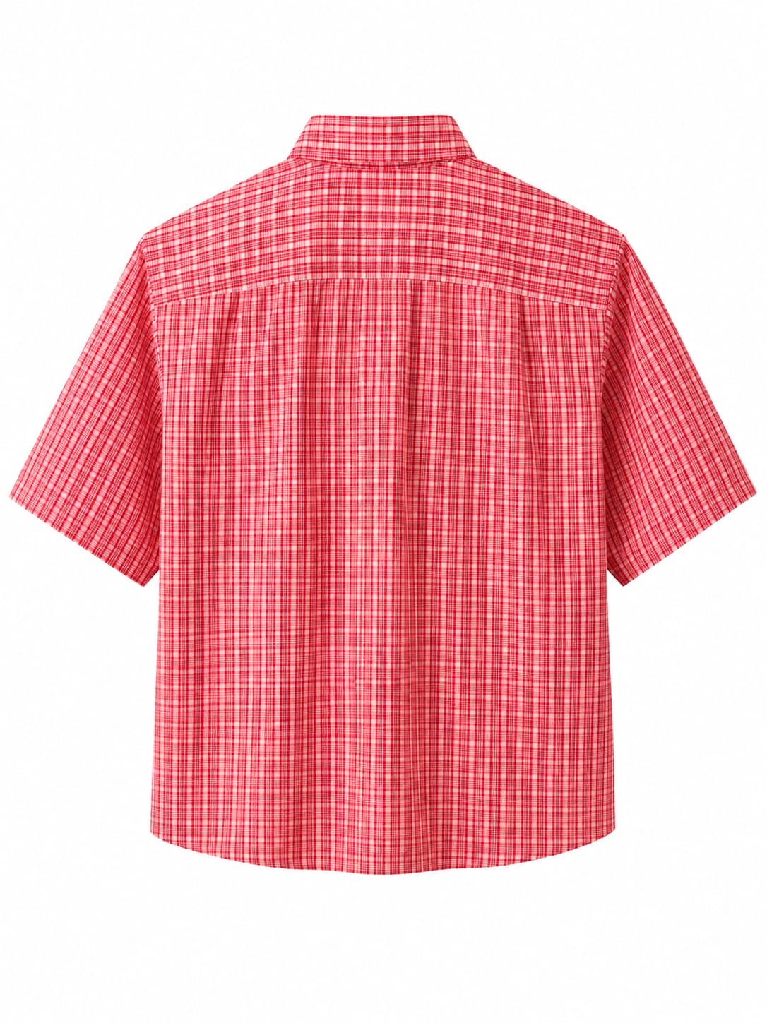 OFFGRIDS Unisex Red Checkered Boxy Shirt | Premium Oversized Half Sleeve Streetwear Shirt