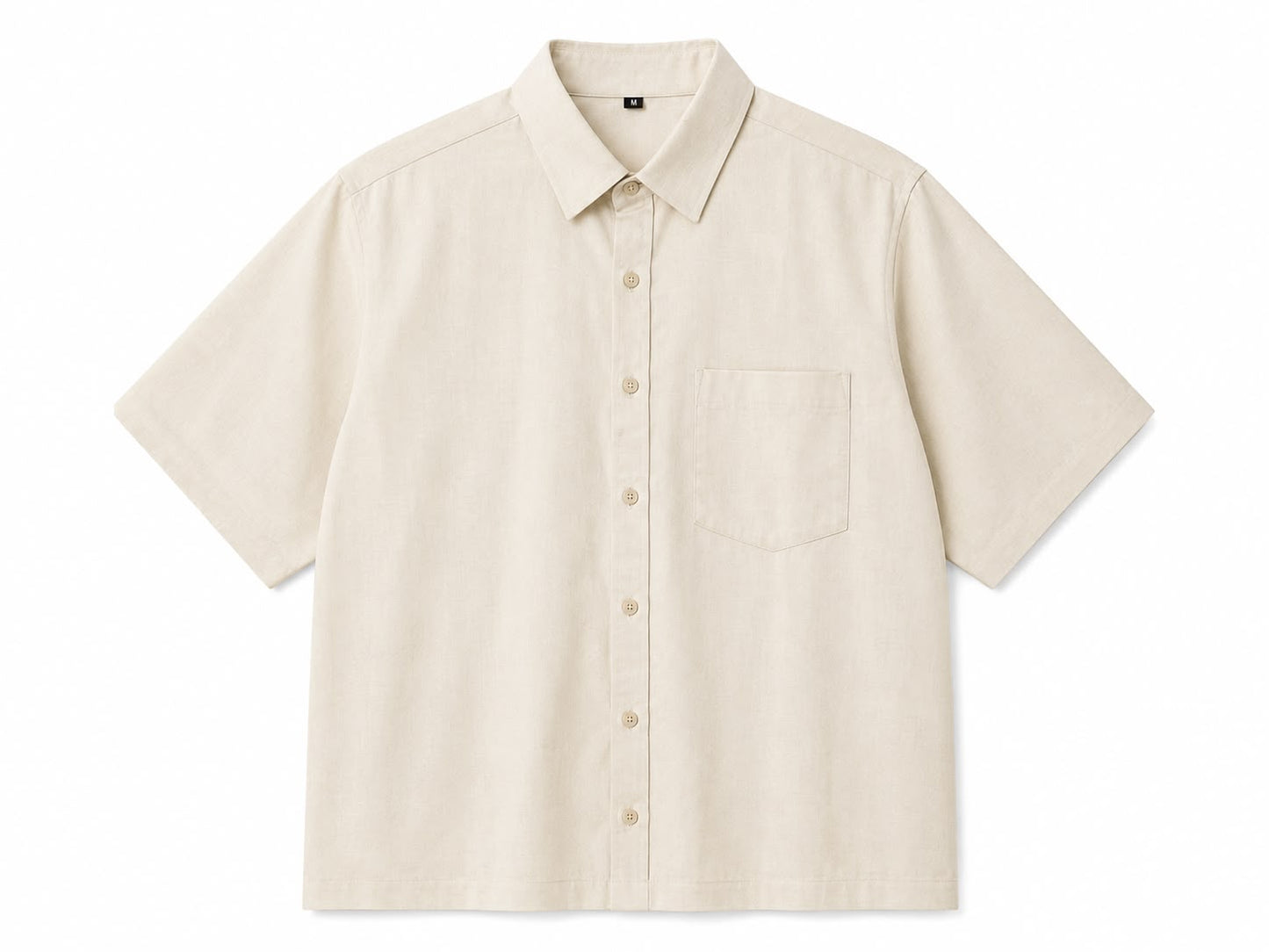 OFFGRIDS Unisex Beige Boxy Shirt | Premium Oversized Half Sleeve Streetwear Shirt