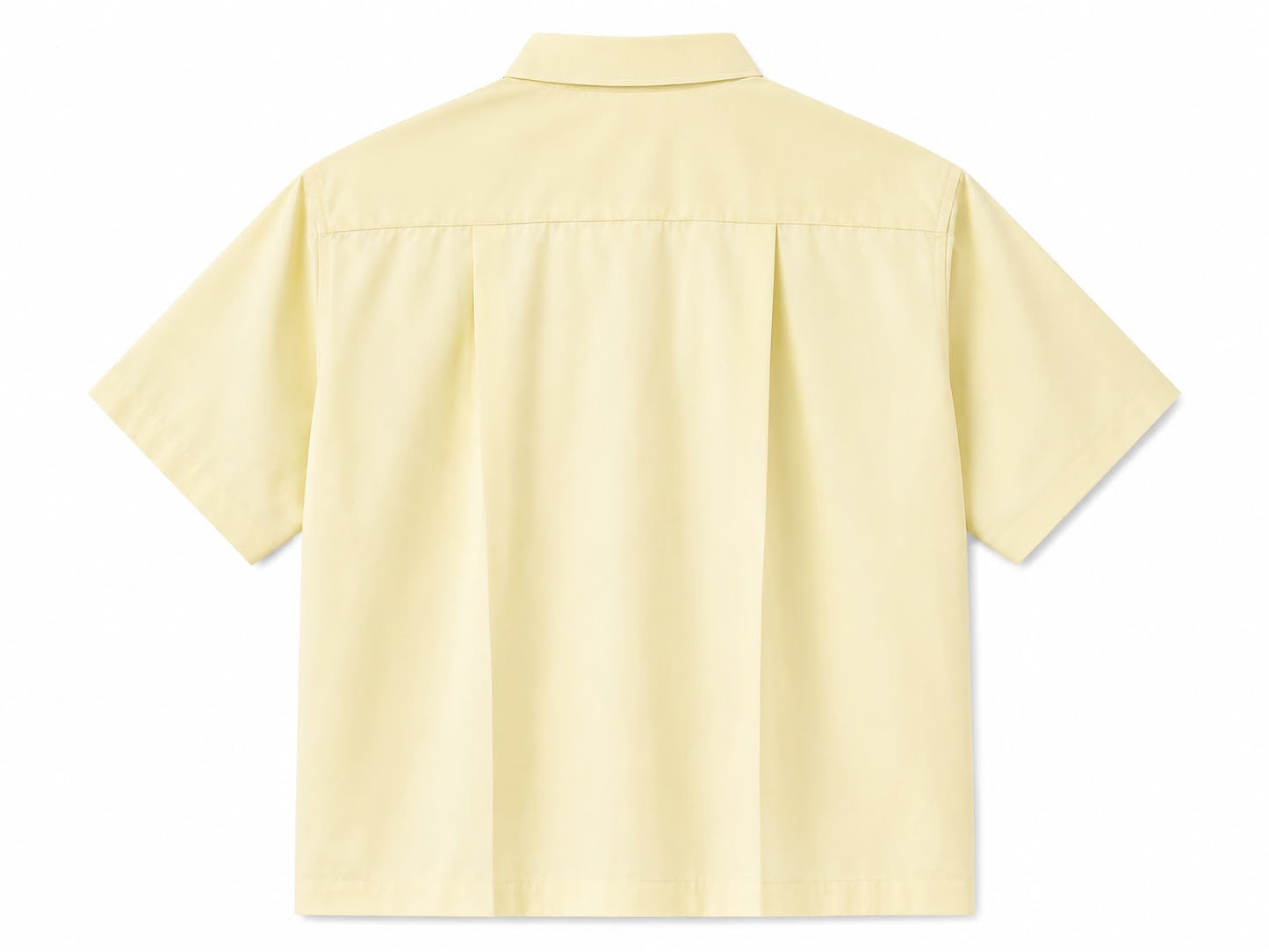 OFFGRIDS Unisex Pastel Yellow Boxy Shirt | Premium Oversized Half Sleeve Streetwear Shirt