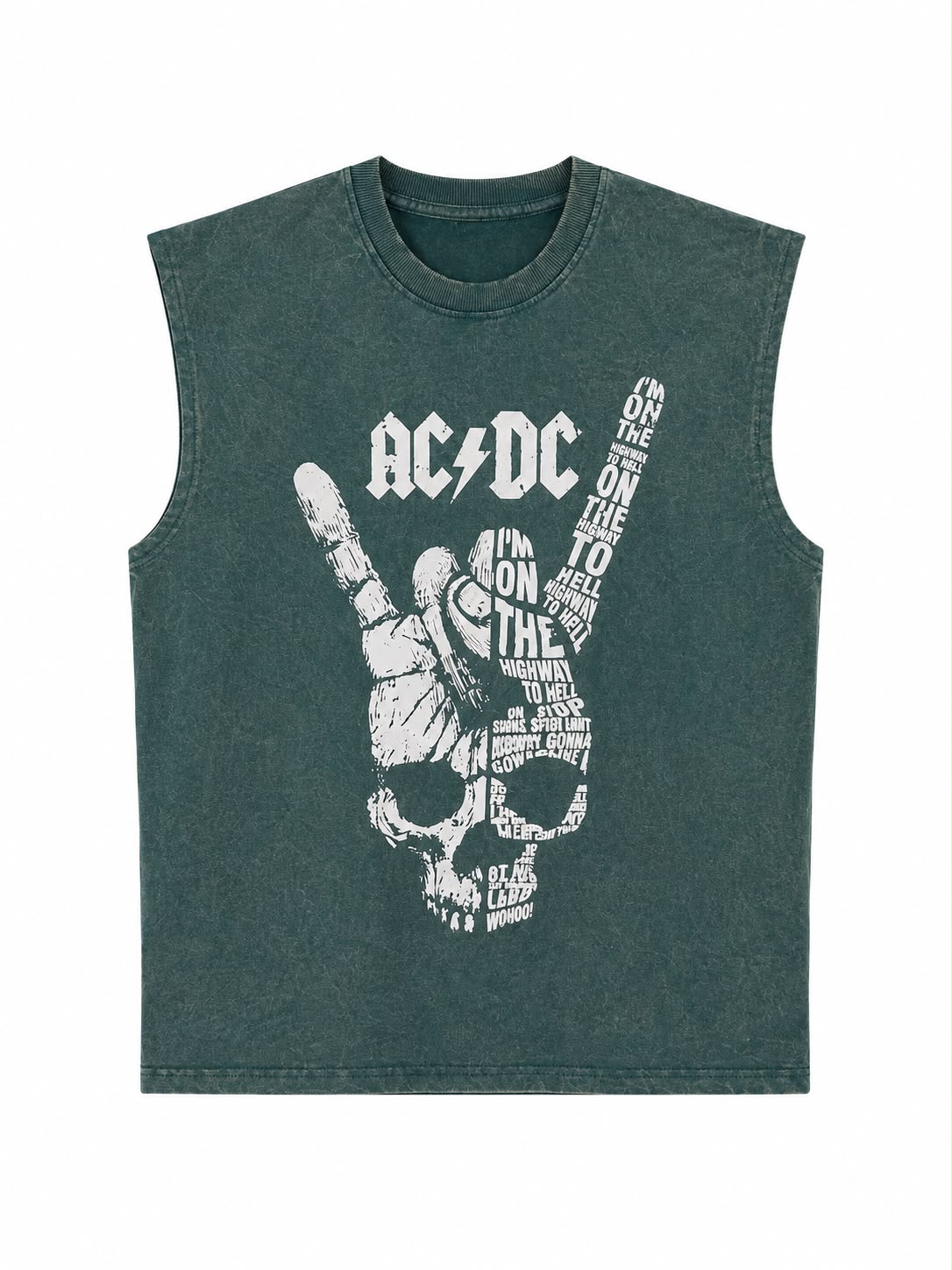 OFFGRIDS Unisex Vintage Oversized Tank Top | Rock Graphic Sleeveless Streetwear Tee