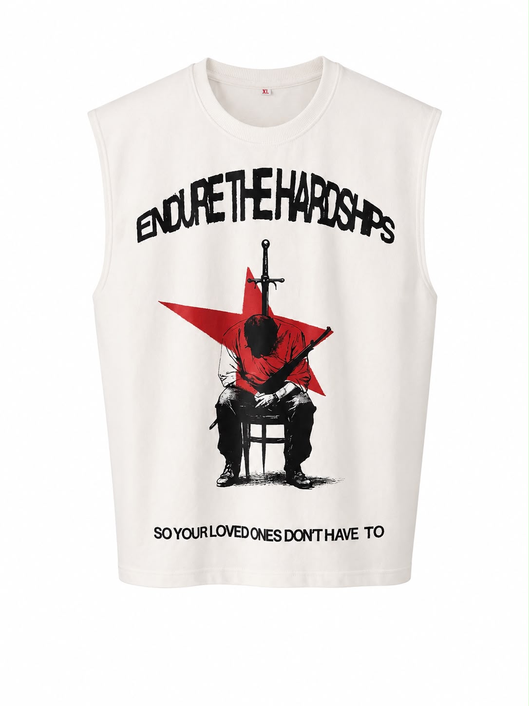 OFFGRIDS Unisex Endure The Hardships Oversized Tank Top | Premium Graphic Sleeveless Streetwear Tee