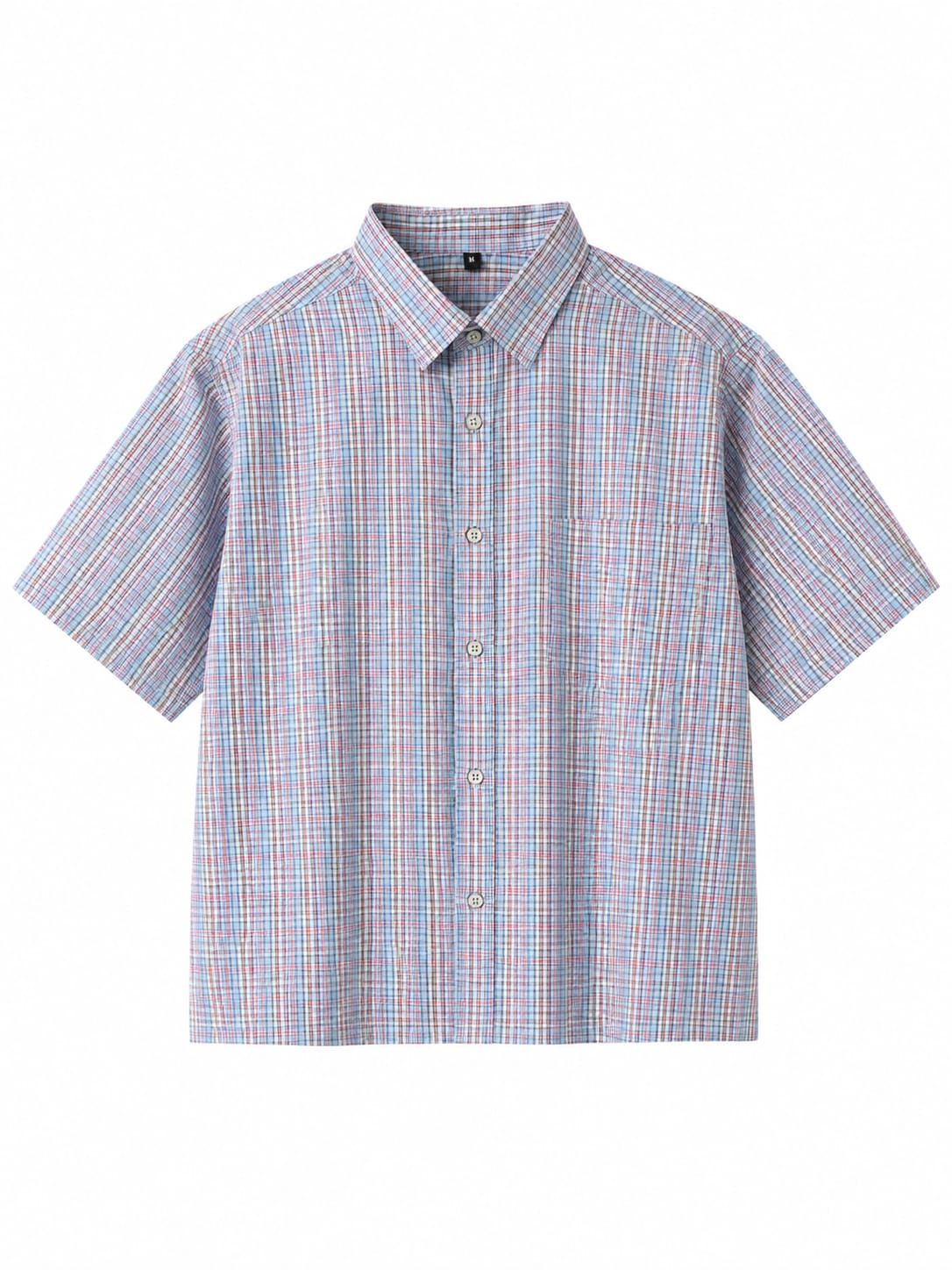 Vintage Blue Check Oversized Shirt