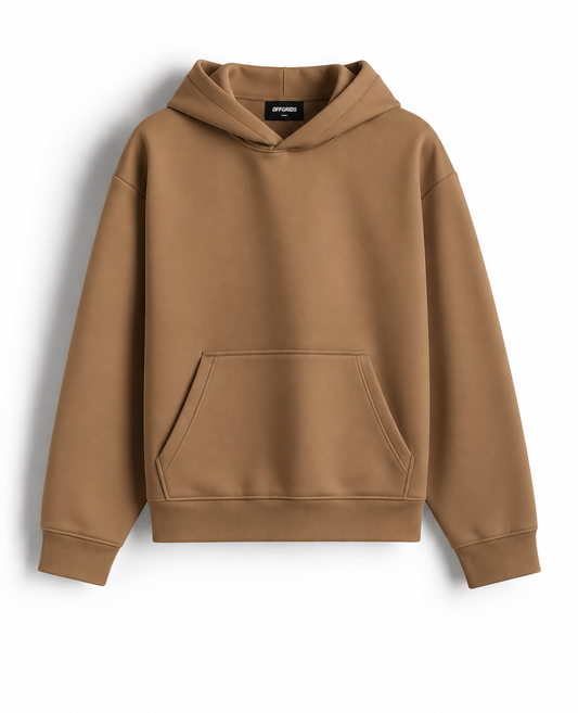 OFFGRIDS Boxy Fit Hoodie (Caramel brown)