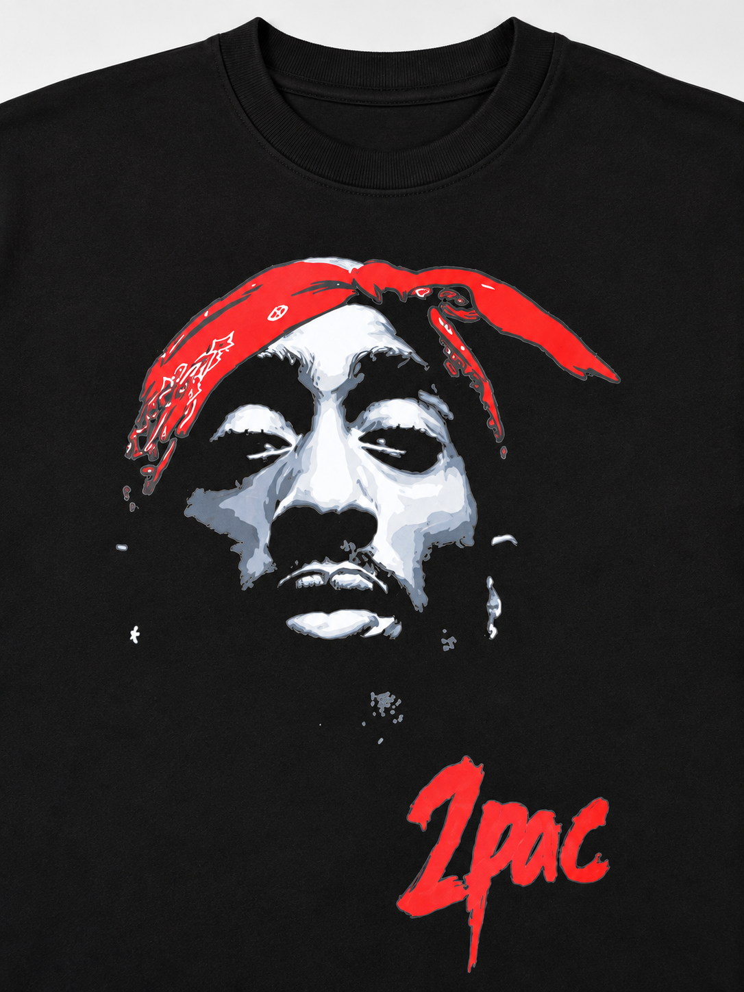 “2Pac” Graphic T-Shirt – Black
