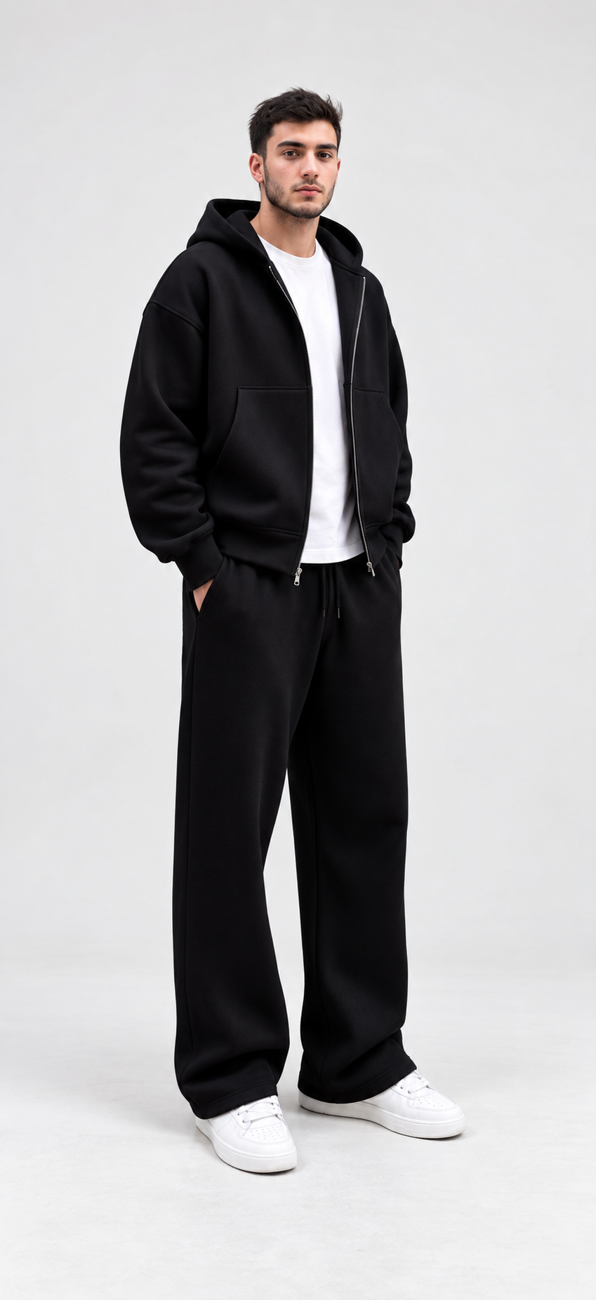 Tech Baggy Tracksuit – Black