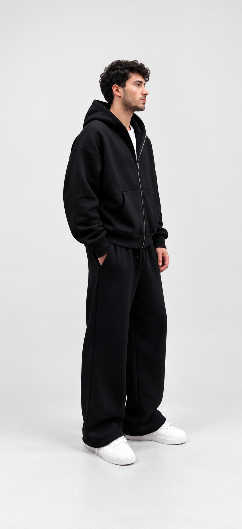 Tech Baggy Tracksuit – Black