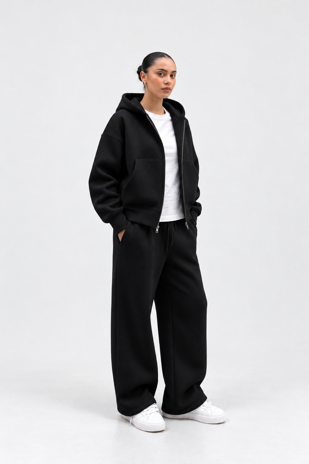 Tech Baggy Tracksuit – Black