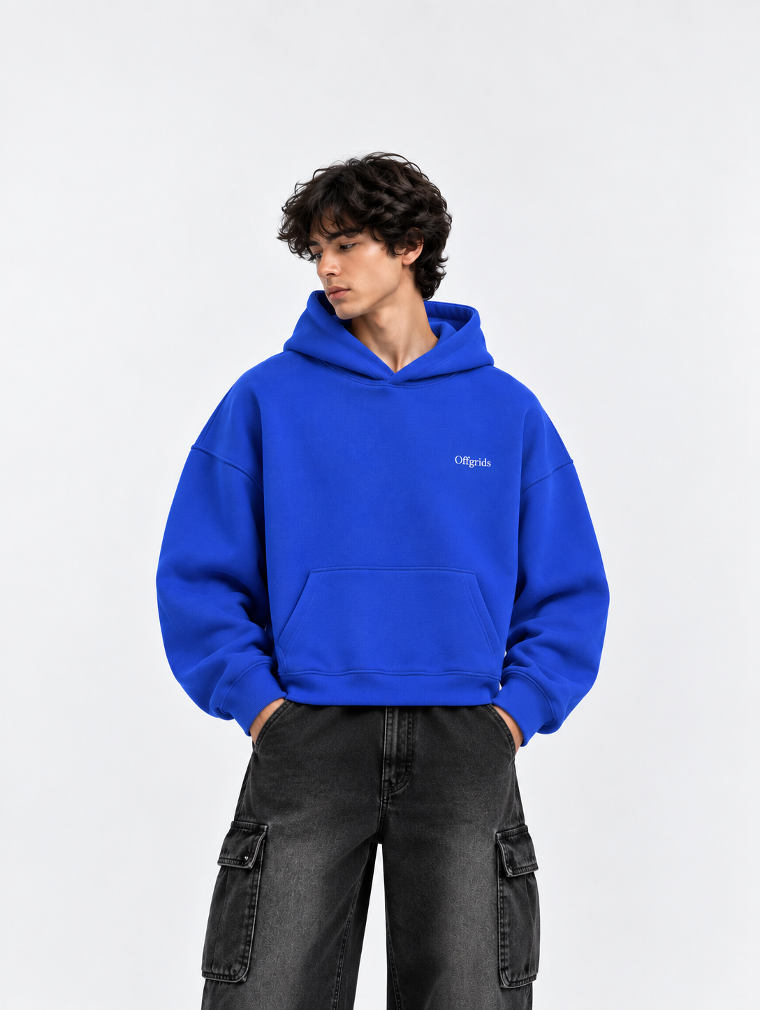 OFFGRIDS Boxy Fit Hoodie (Royal Blue)