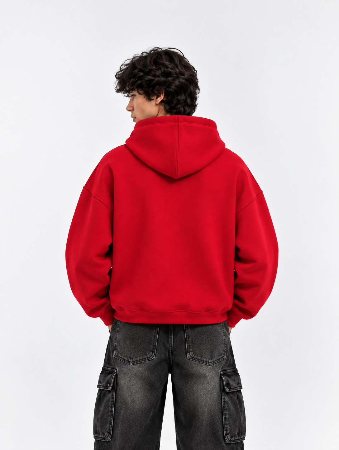 OFFGRIDS Boxy Fit Hoodie (Red)