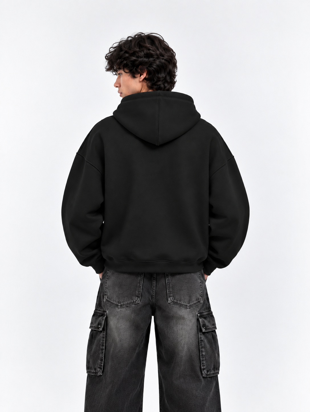 OFFGRIDS Boxy Fit Hoodie (Black)