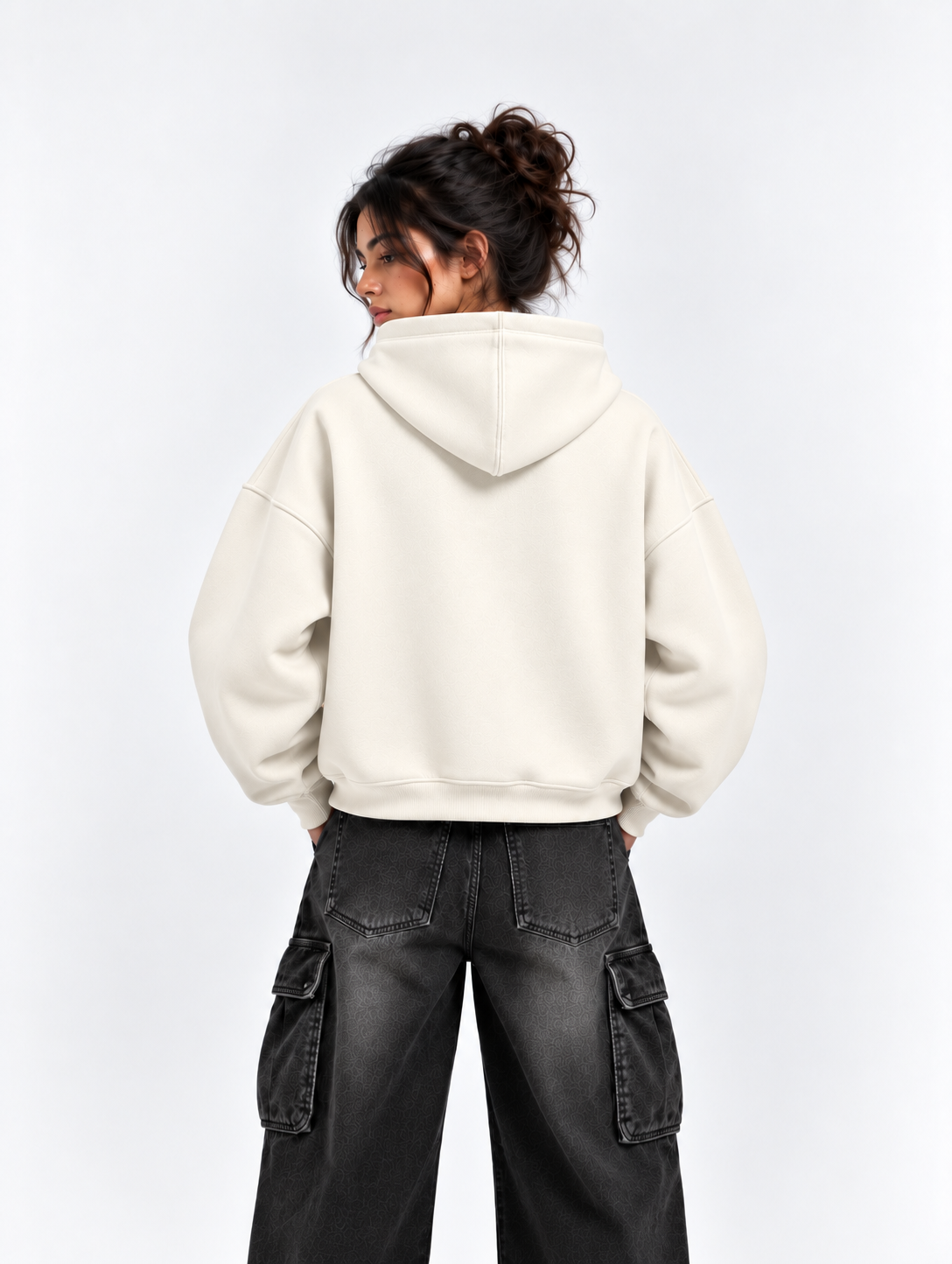 OFFGRIDS Boxy Fit Hoodie (Off-White)
