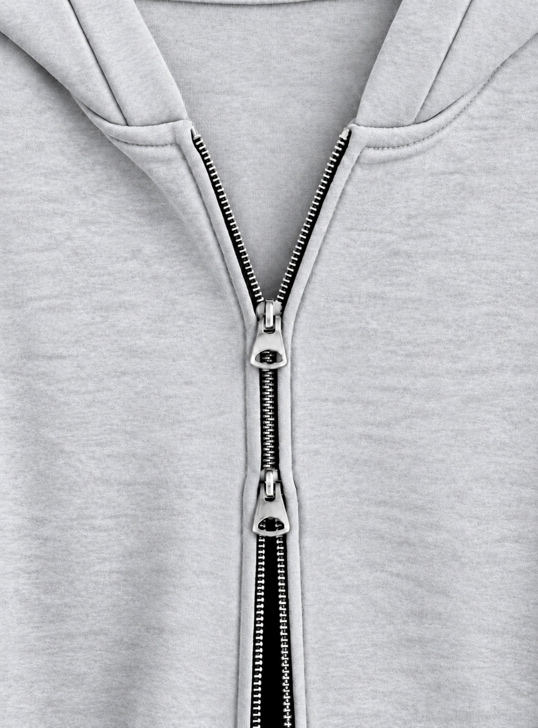 Made In Heaven Light Grey Double - Zipper Hoodie