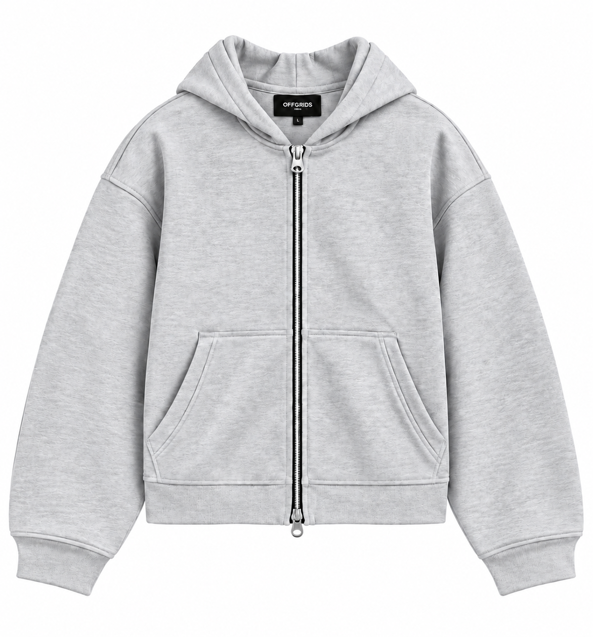 Essential Light Grey Double - Zipper Hoodie