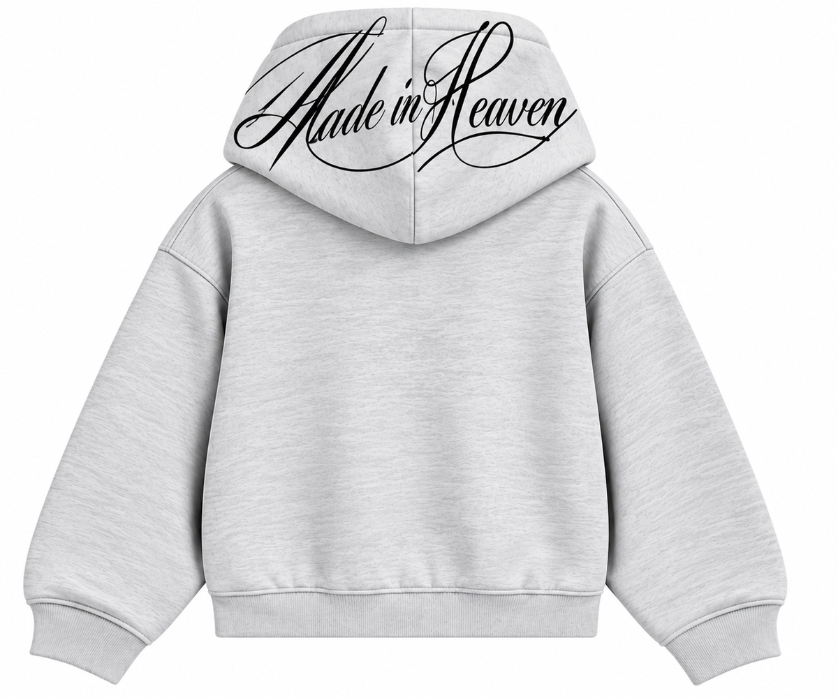 Made In Heaven Light Grey Double - Zipper Hoodie