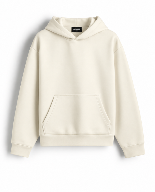 OFFGRIDS Boxy Fit Hoodie (Off-White)