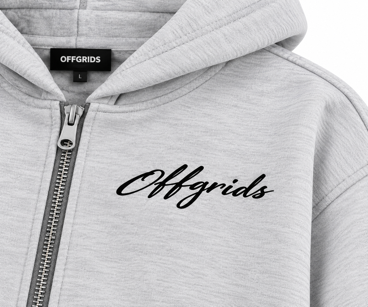 Made In Heaven Light Grey Double - Zipper Hoodie