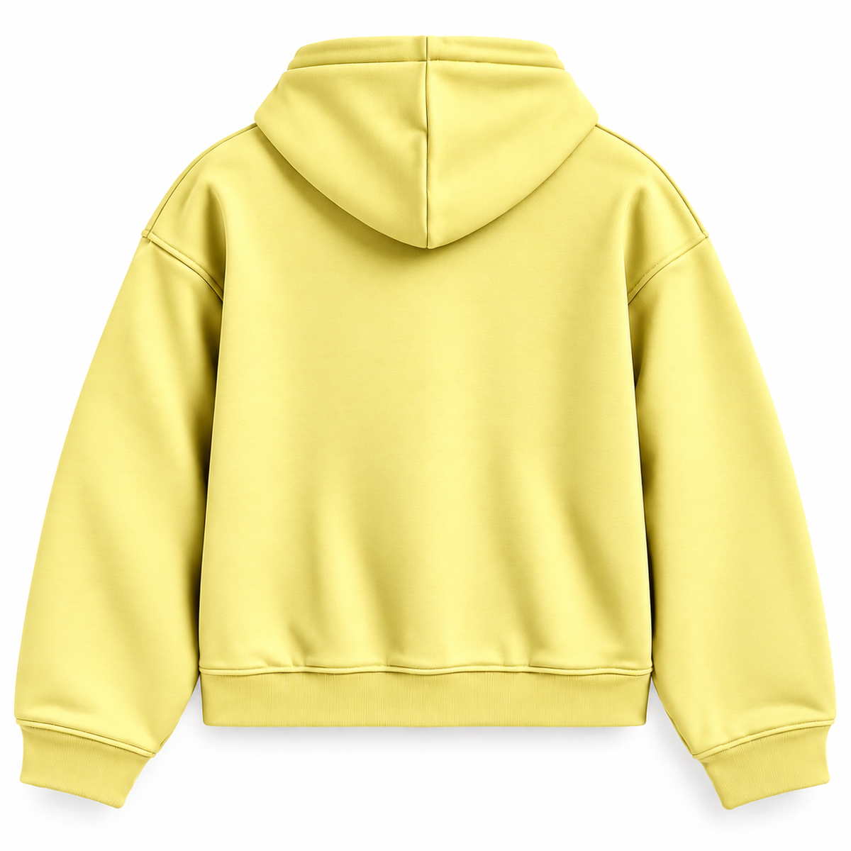Essential Lemon Yellow Double-Zipper Hoodie