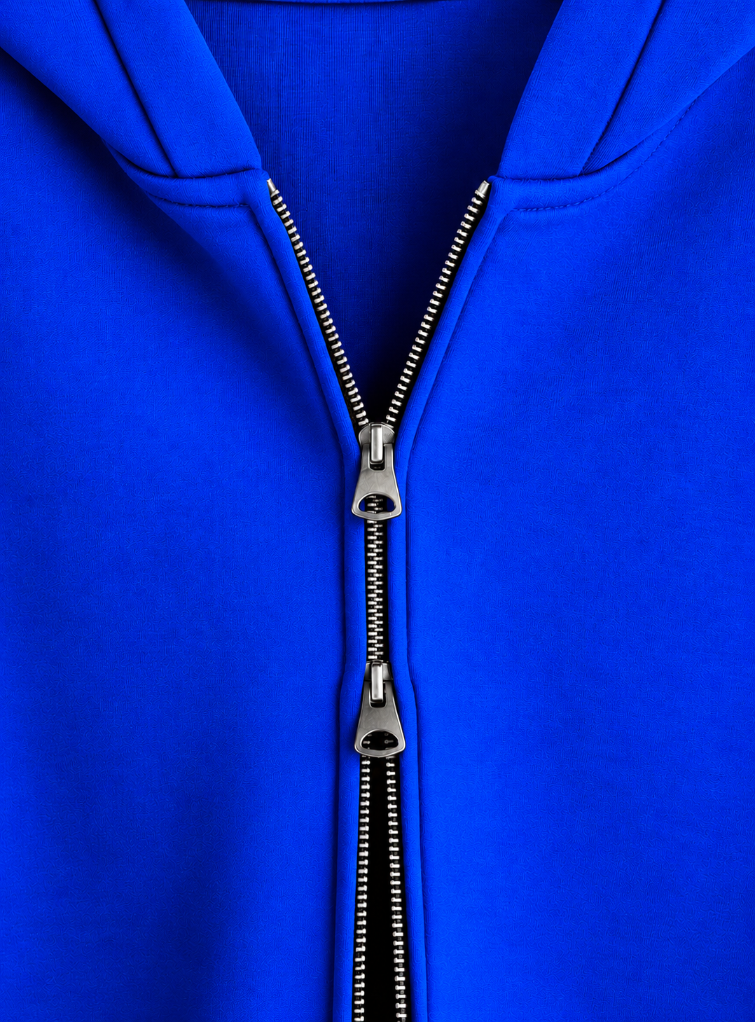 Essential Royal Blue Double-Zipper Hoodie