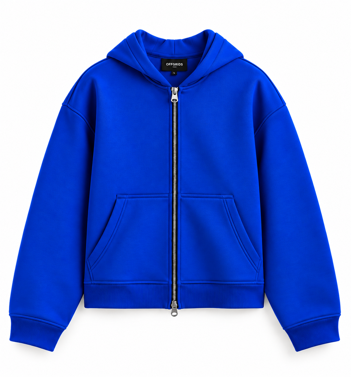 Essential Royal Blue Double-Zipper Hoodie