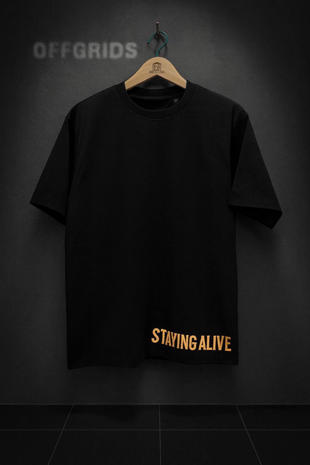 Black Oversized Skull Print T-Shirt