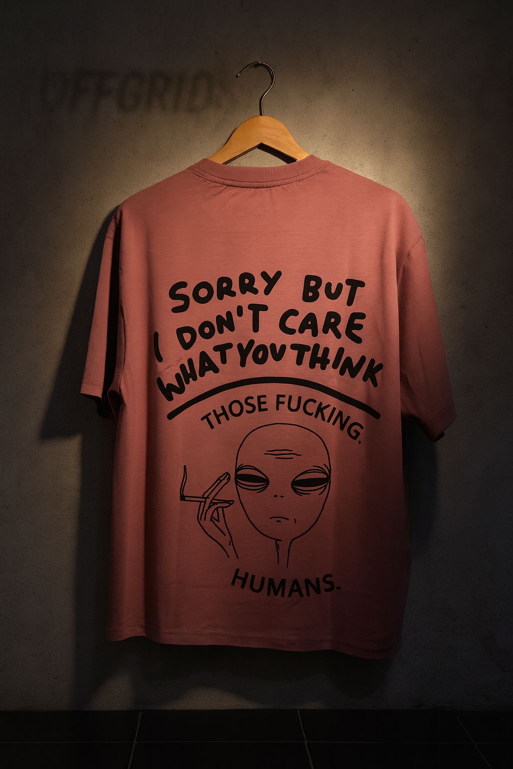 Oversized BOXY FIT Streetwear T-Shirt – Dusty Rose | OFFGRID