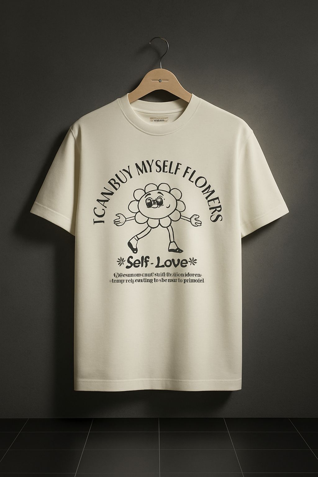 Self-Love Flower Graphic Tee – Off White