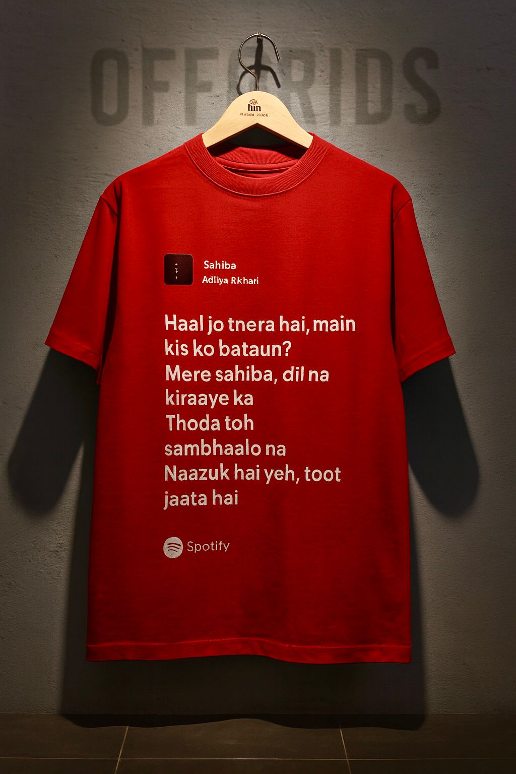 SAHIBA Lyrics Oversized Tee – OFFGRIDS