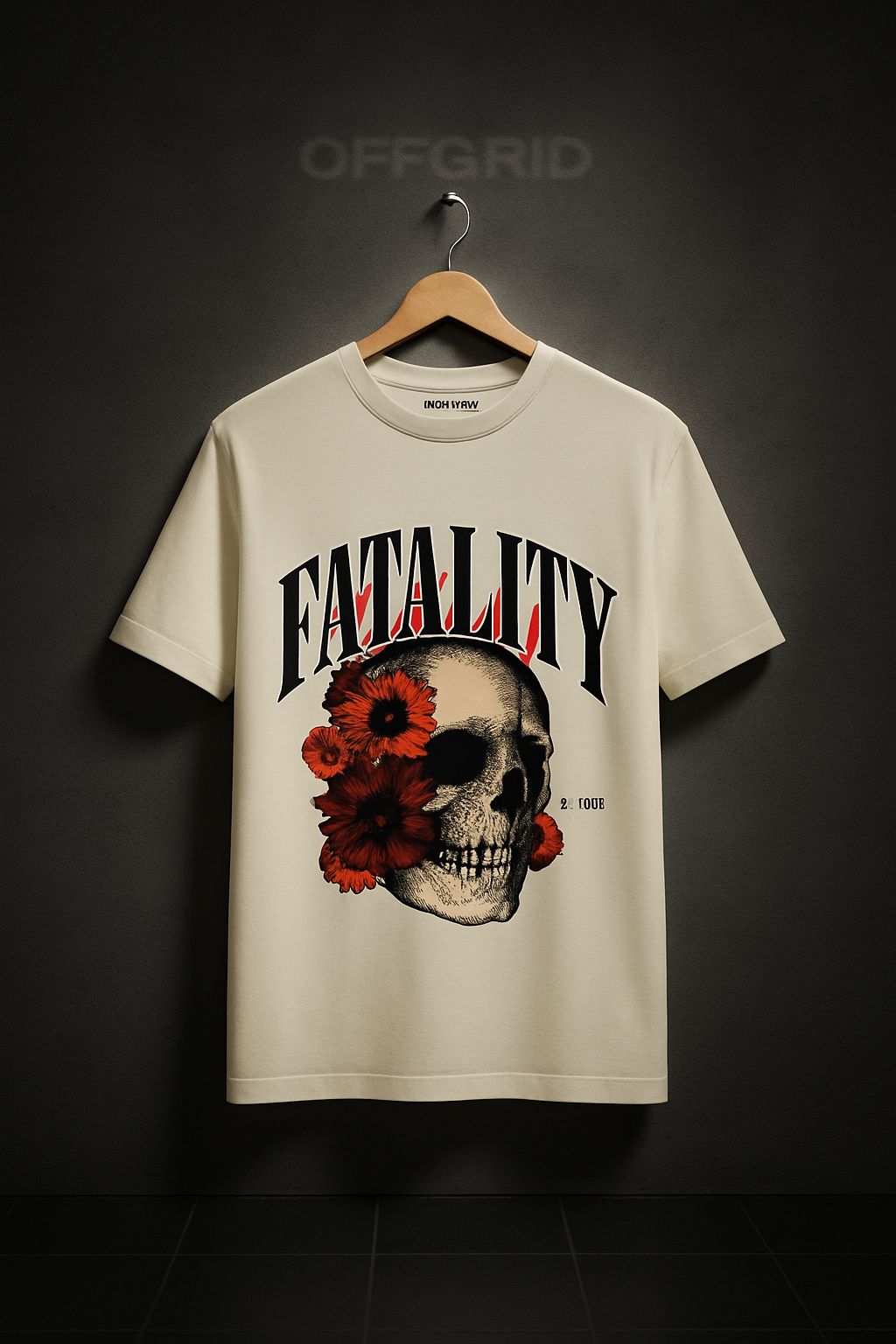 FATALITY Skull & Floral Oversized Tee – OFFGRIDS