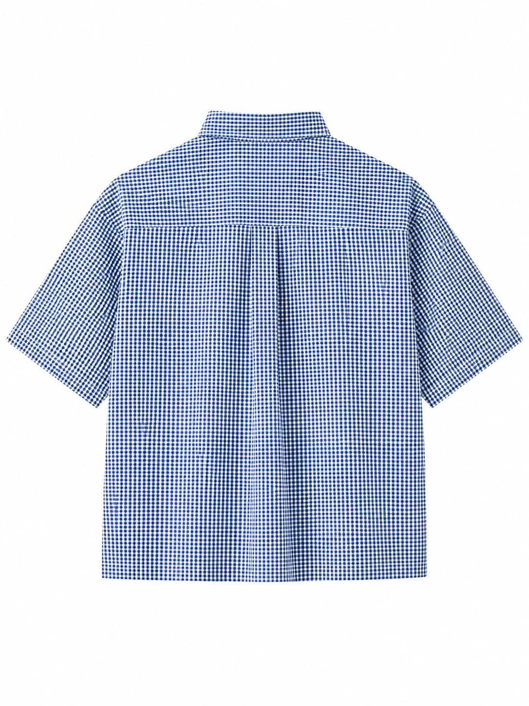 OFFGRIDS Unisex Blue Checkered Boxy Shirt | Premium Oversized Half Sleeve Streetwear Shirt