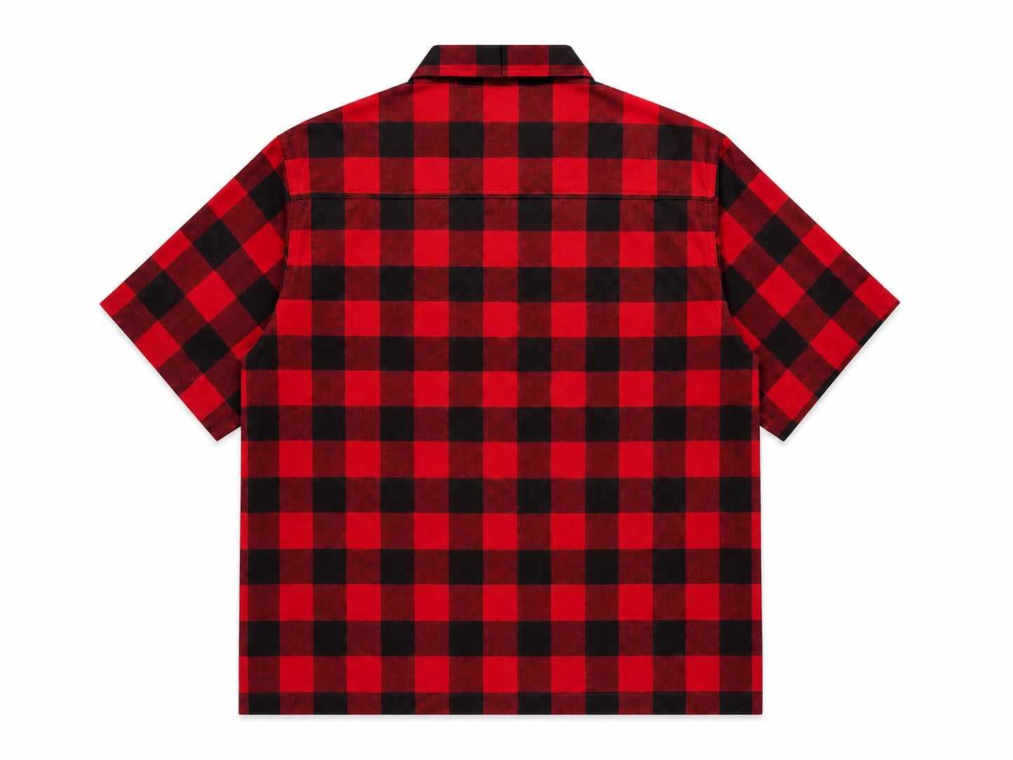 OFFGRIDS Red Check Boxy Shirt | Premium Oversized Unisex Streetwear Shirt