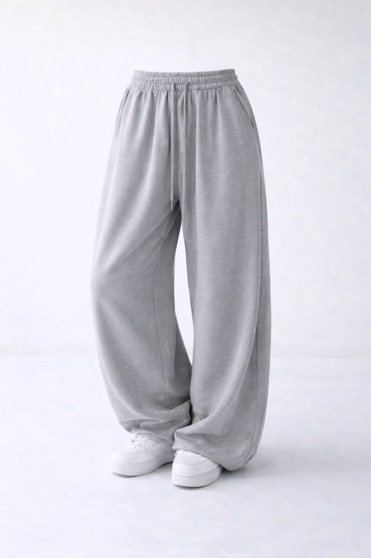 Grey Baggy Track Pants