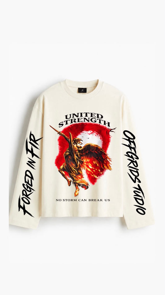 United Strength Graphic Full Sleeves T-Shirt