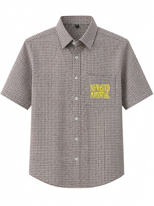 Nova Grid Printed Oversized Shirt
