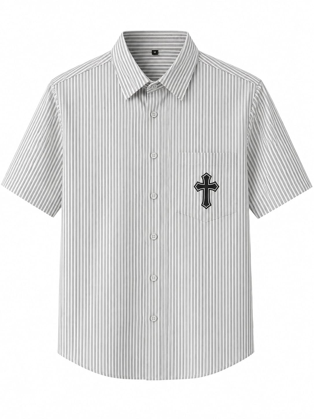 Chrome Cross Striped Oversized Shirt