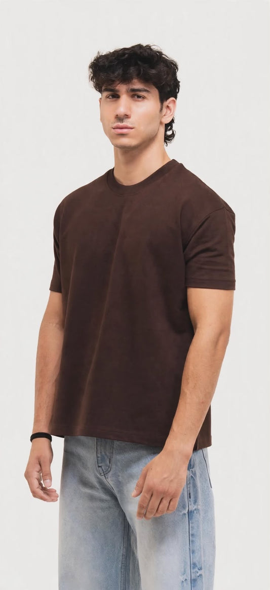 OFFGRIDS Basic Boxy T-Shirt – Chocolate Brown