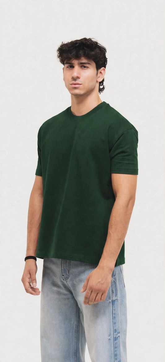 OFFGRIDS Basic Boxy T-Shirt – Forest Green