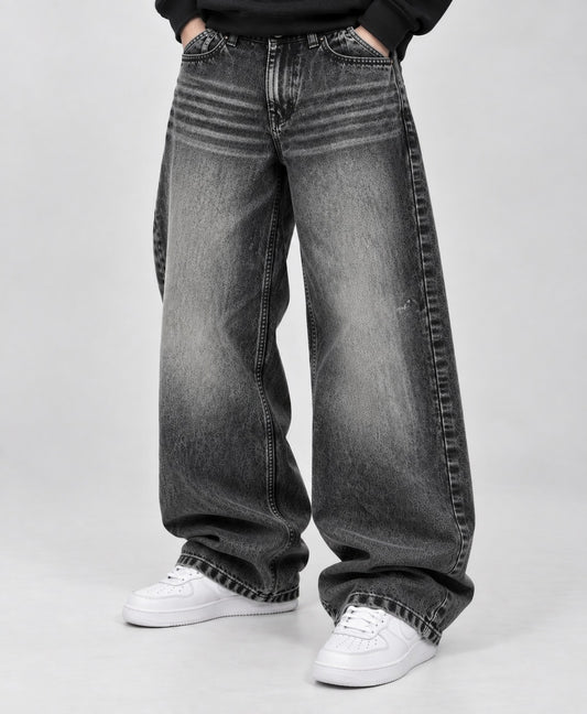 OFFGRIDS Baggy Jeans – Washed Black
