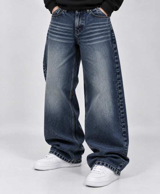 OFFGRIDS Baggy Jeans – Mid Blue