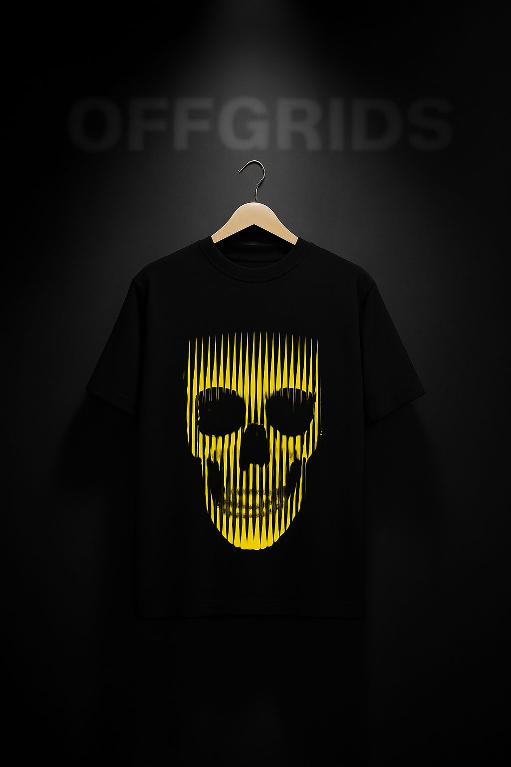 Black Oversized Skull Print T-Shirt