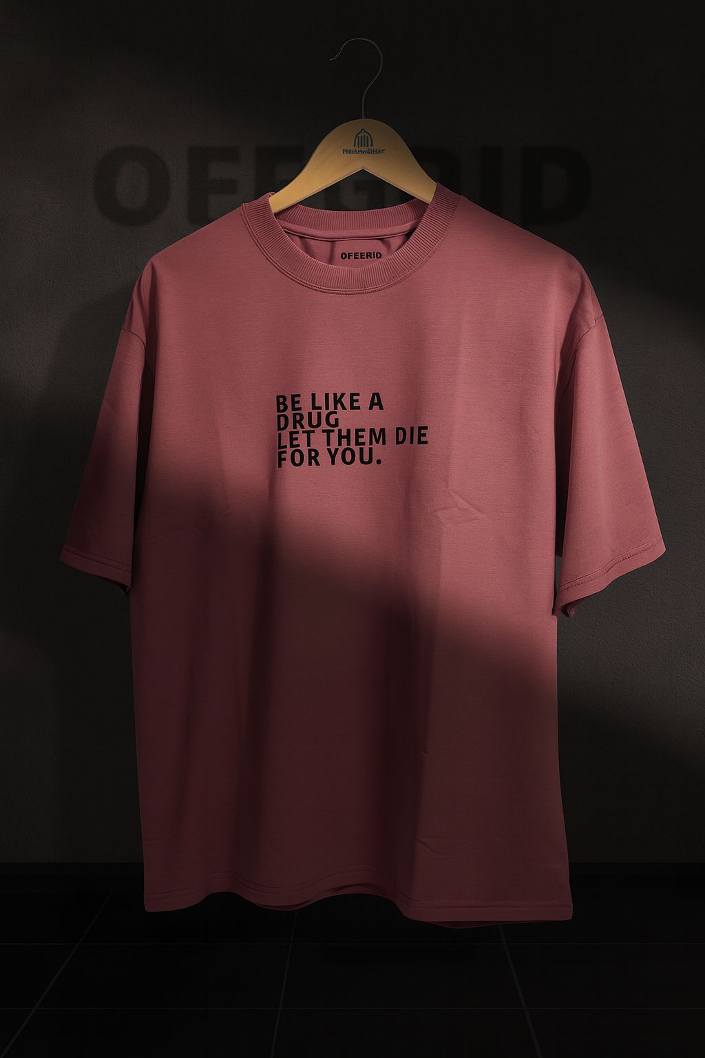 Oversized BOXY FIT Streetwear T-Shirt – Dusty Rose | OFFGRID
