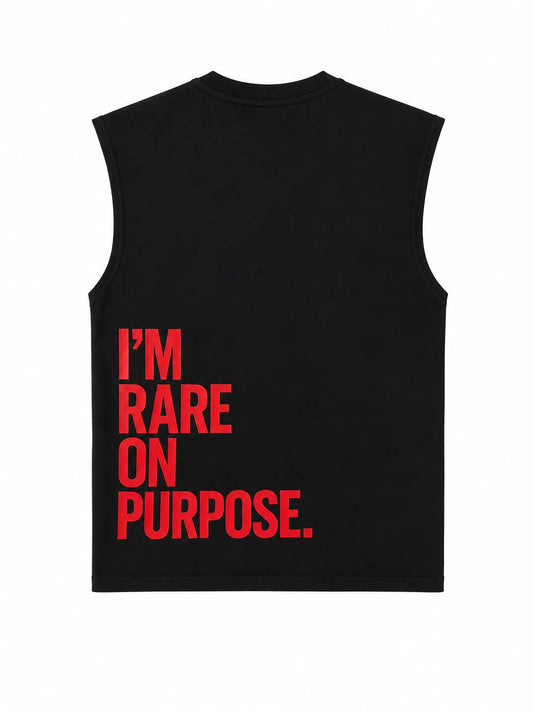 OFFGRIDS Unisex I'm Rare On Purpose Oversized Tank Top | Premium Graphic Sleeveless Streetwear Tee
