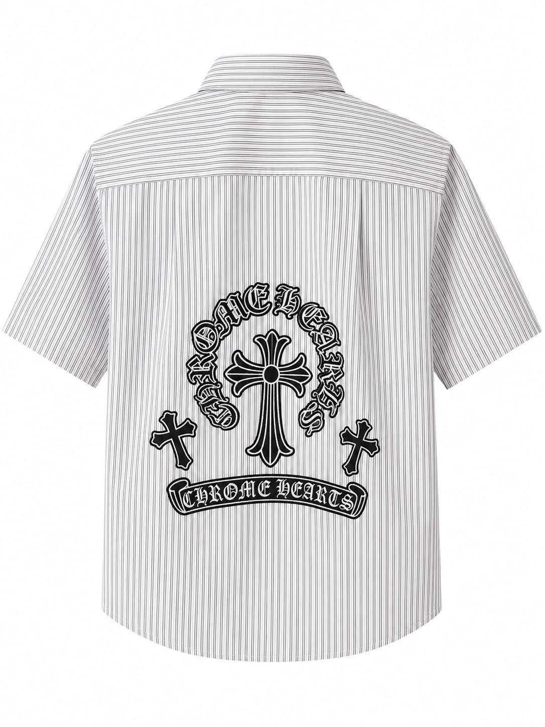 Chrome Cross Striped Oversized Shirt